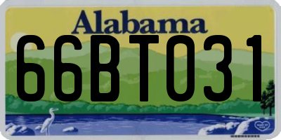 AL license plate 66BT031