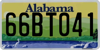 AL license plate 66BT041