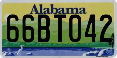 AL license plate 66BT042