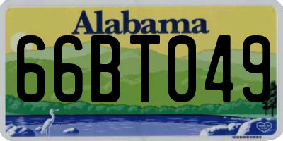 AL license plate 66BT049