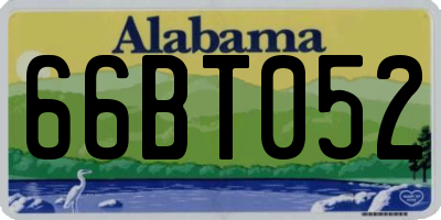 AL license plate 66BT052