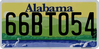 AL license plate 66BT054