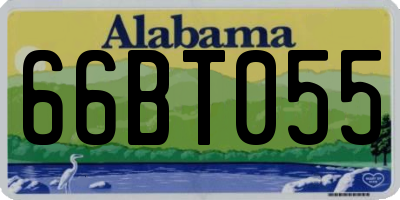 AL license plate 66BT055