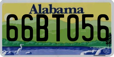 AL license plate 66BT056