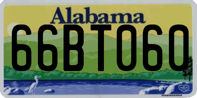 AL license plate 66BT060