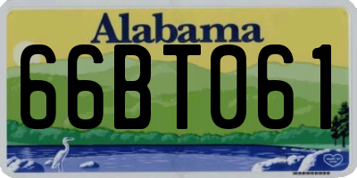 AL license plate 66BT061
