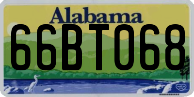 AL license plate 66BT068