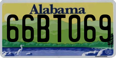 AL license plate 66BT069