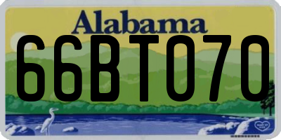 AL license plate 66BT070