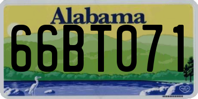 AL license plate 66BT071