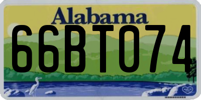AL license plate 66BT074