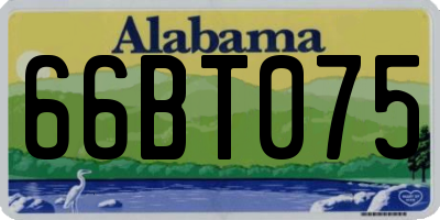 AL license plate 66BT075