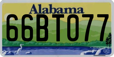 AL license plate 66BT077