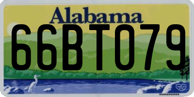 AL license plate 66BT079