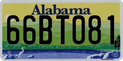 AL license plate 66BT081