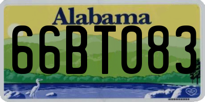 AL license plate 66BT083