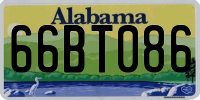 AL license plate 66BT086