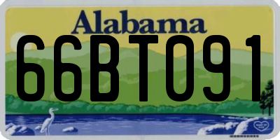 AL license plate 66BT091