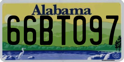 AL license plate 66BT097