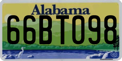 AL license plate 66BT098