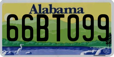 AL license plate 66BT099