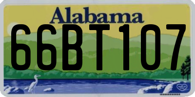 AL license plate 66BT107