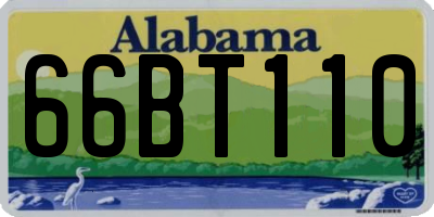 AL license plate 66BT110