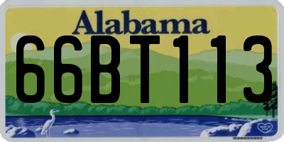 AL license plate 66BT113
