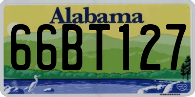 AL license plate 66BT127