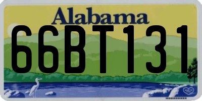 AL license plate 66BT131