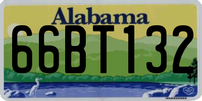 AL license plate 66BT132
