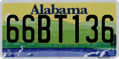 AL license plate 66BT136