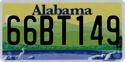 AL license plate 66BT149