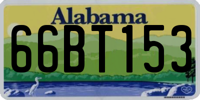 AL license plate 66BT153