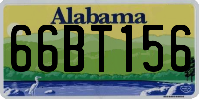 AL license plate 66BT156