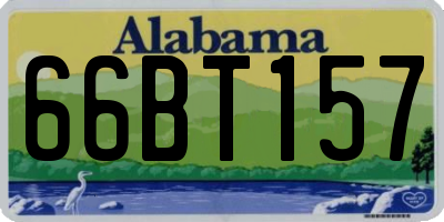 AL license plate 66BT157