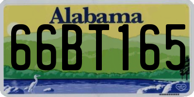 AL license plate 66BT165