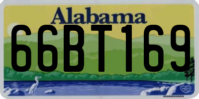AL license plate 66BT169