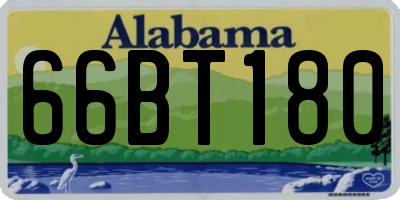 AL license plate 66BT180