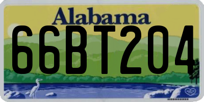 AL license plate 66BT204