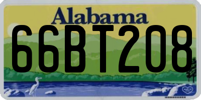 AL license plate 66BT208