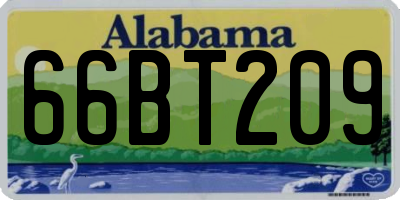 AL license plate 66BT209