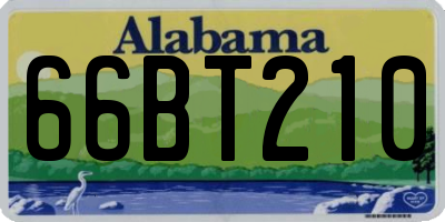 AL license plate 66BT210