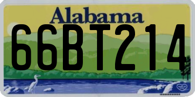 AL license plate 66BT214