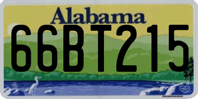 AL license plate 66BT215