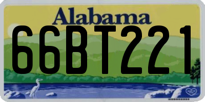 AL license plate 66BT221