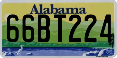 AL license plate 66BT224