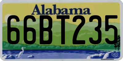 AL license plate 66BT235