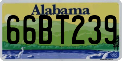 AL license plate 66BT239