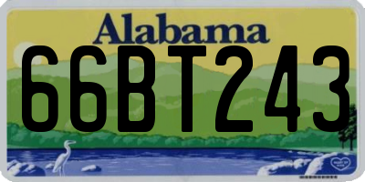 AL license plate 66BT243